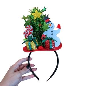 Christmas Tree Headband - Novelty Holiday Mini Hat